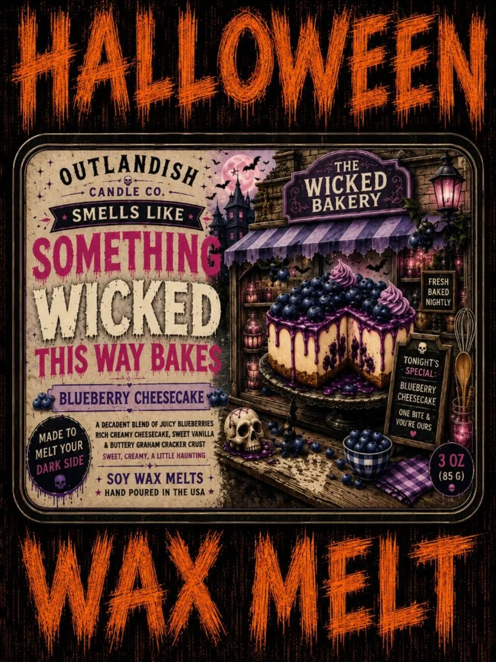 Something Wicked This Way Bakes Wax Melts | Blueberry Cheesecake Scent